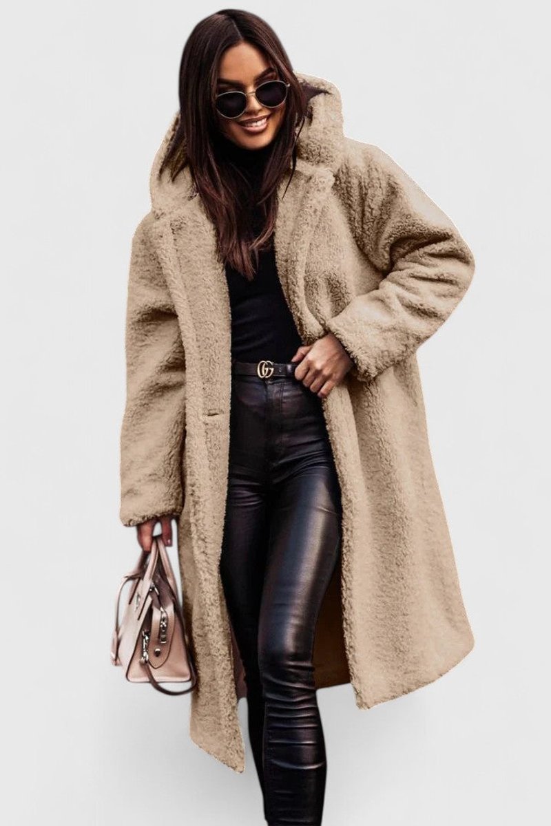 Amy | Graceful Oversized Longline Sherpa Jacket