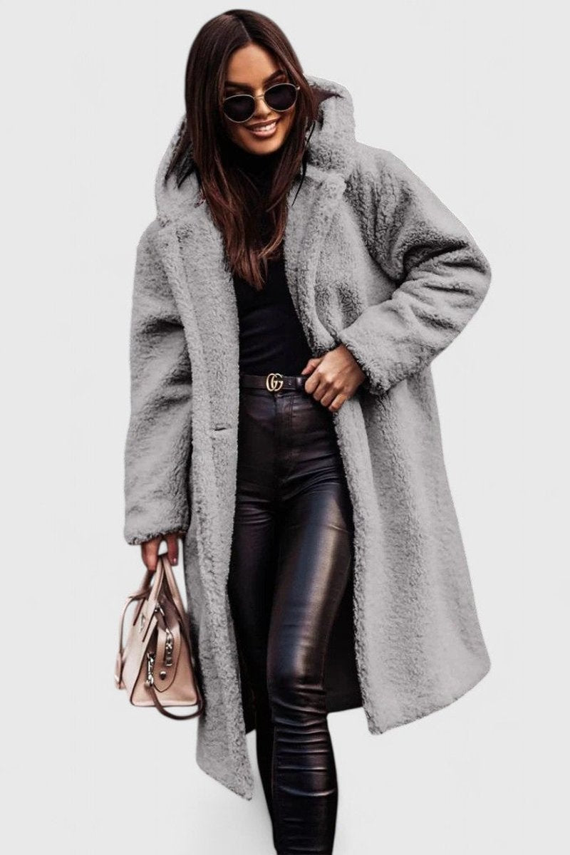 Amy | Graceful Oversized Longline Sherpa Jacket