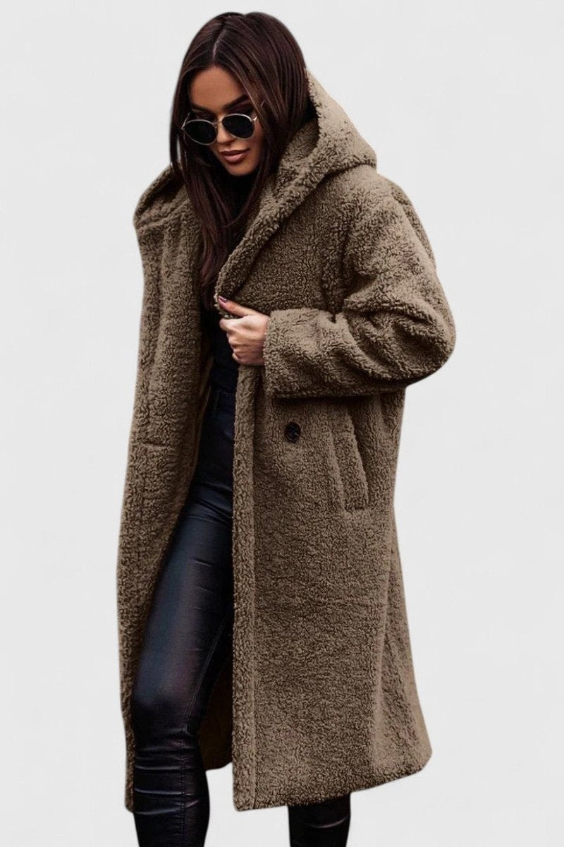 Amy | Graceful Oversized Longline Sherpa Jacket