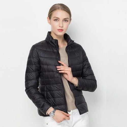Amy | Sophisticated Quilted Stand Collar Puffer Jacket