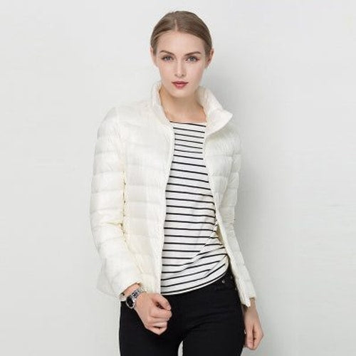 Amy | Sophisticated Quilted Stand Collar Puffer Jacket