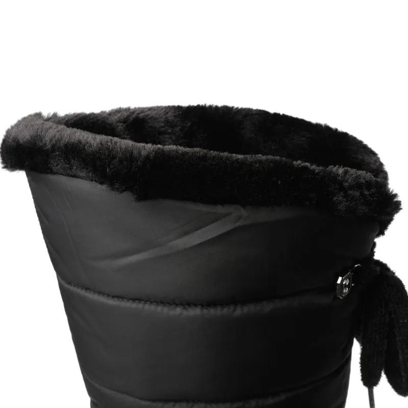 Andrea | Polished Knee High Quilted Snow Boots