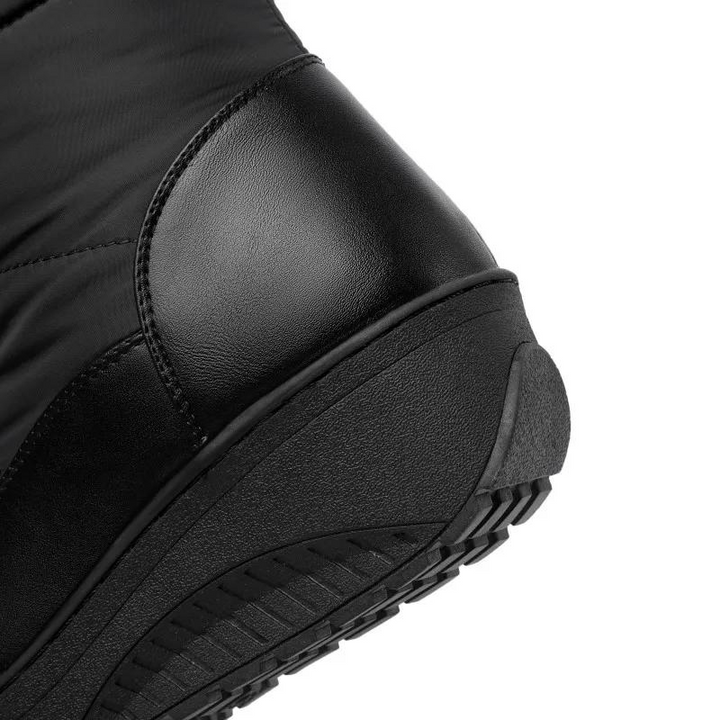 Andrea | Polished Knee High Quilted Snow Boots