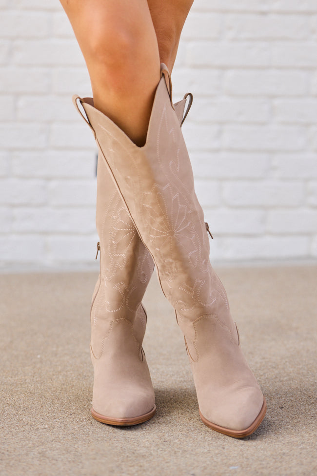 Andrea | Polished Pointed Toe Tall Cowboy Boots