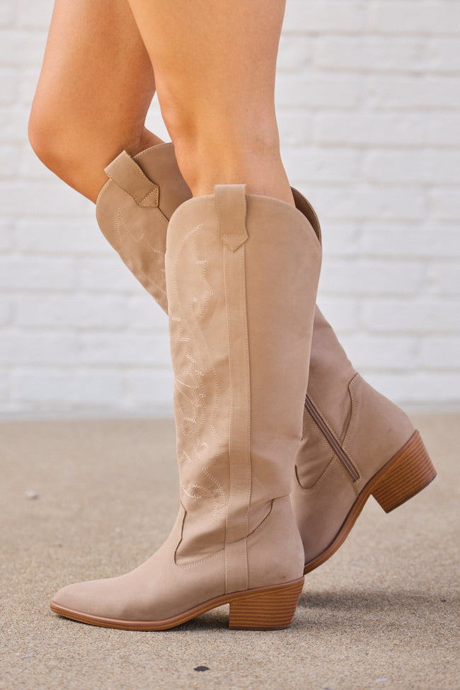 Andrea | Polished Pointed Toe Tall Cowboy Boots