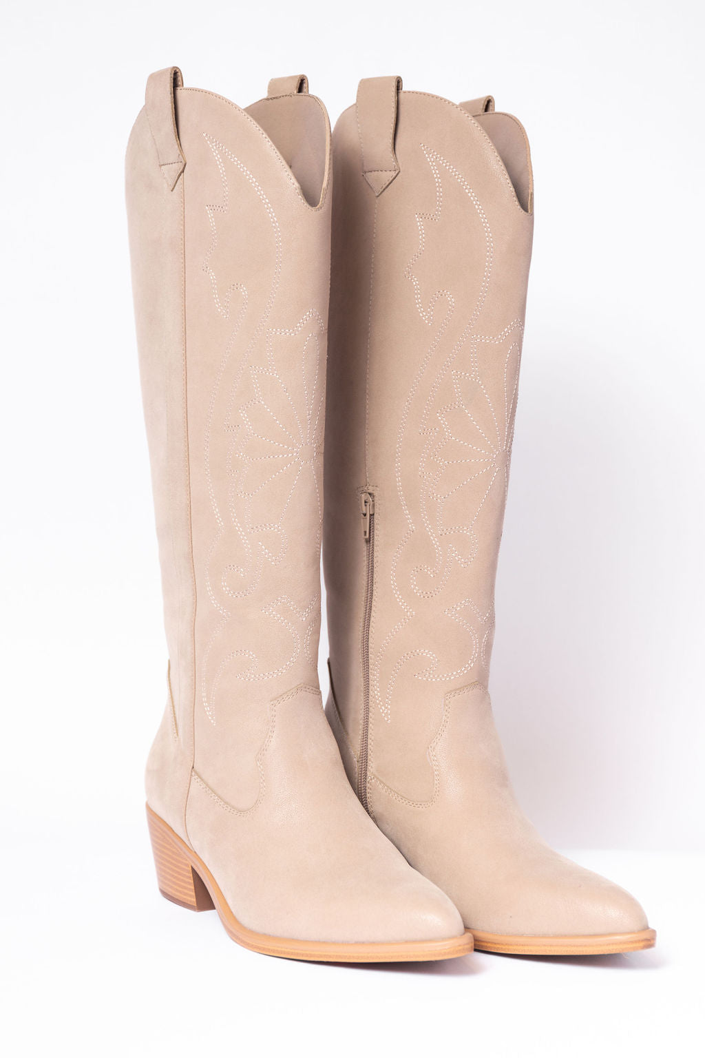 Andrea | Polished Pointed Toe Tall Cowboy Boots