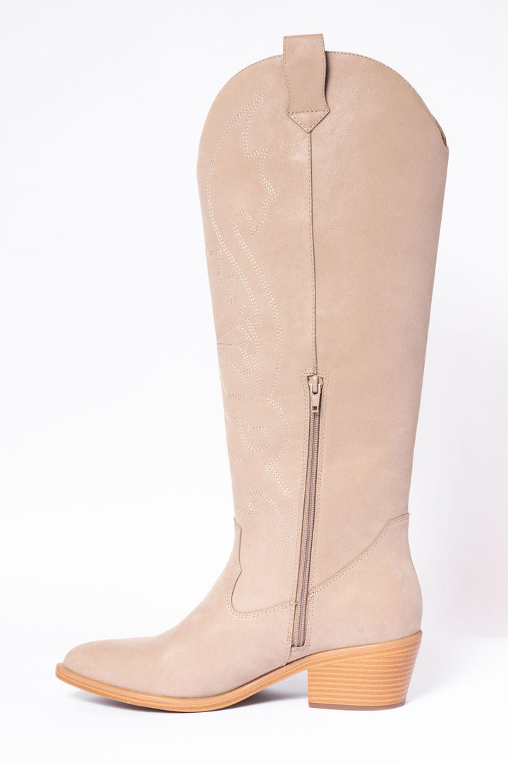 Andrea | Polished Pointed Toe Tall Cowboy Boots