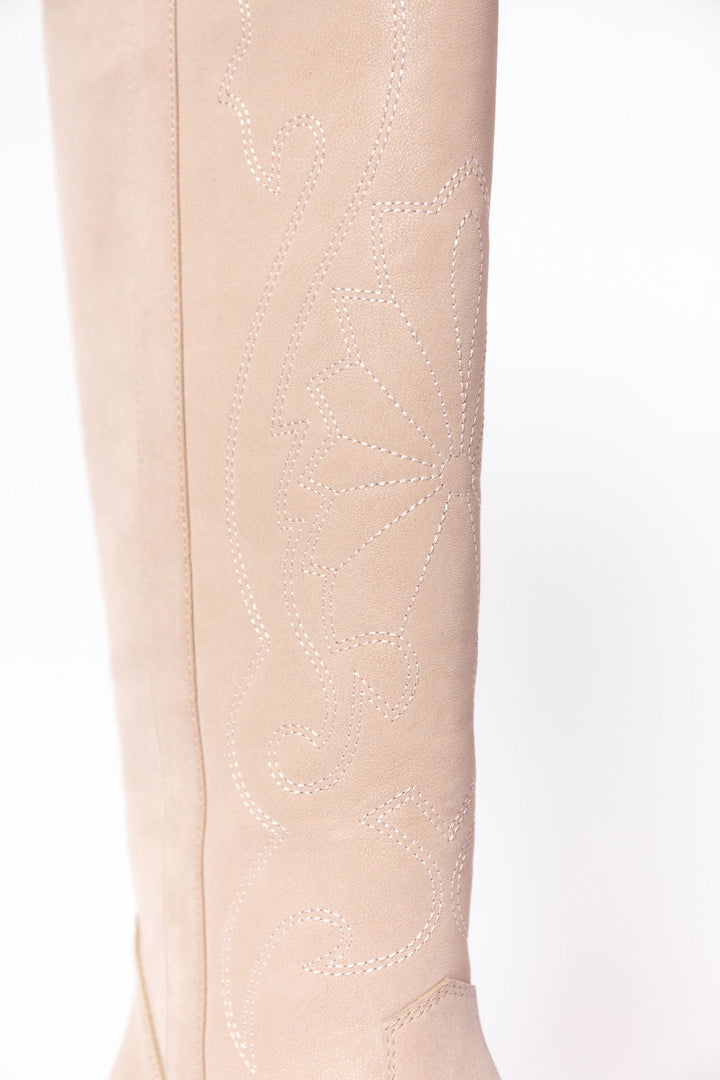 Andrea | Polished Pointed Toe Tall Cowboy Boots