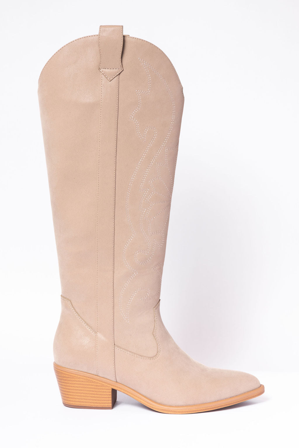 Andrea | Polished Pointed Toe Tall Cowboy Boots