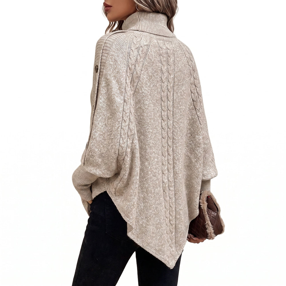 Andrea | Refined Oversized Cable Knit Turtleneck Sweater