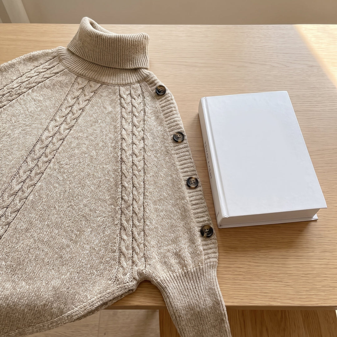 Andrea | Refined Oversized Cable Knit Turtleneck Sweater