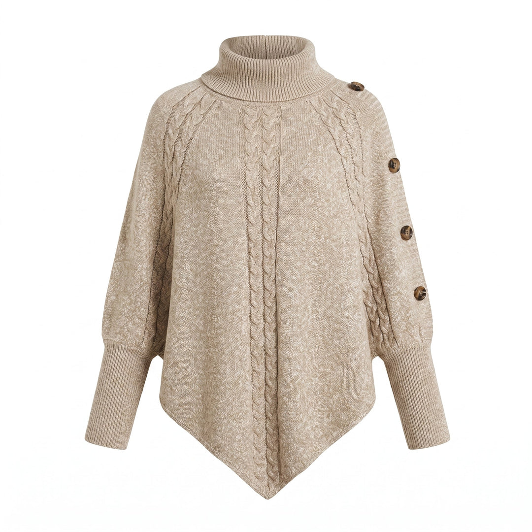 Andrea | Refined Oversized Cable Knit Turtleneck Sweater