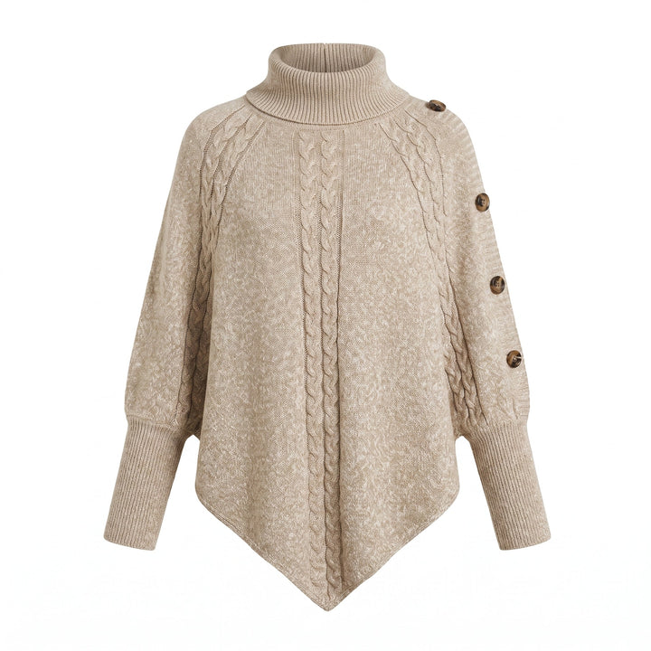 Andrea | Refined Oversized Cable Knit Turtleneck Sweater
