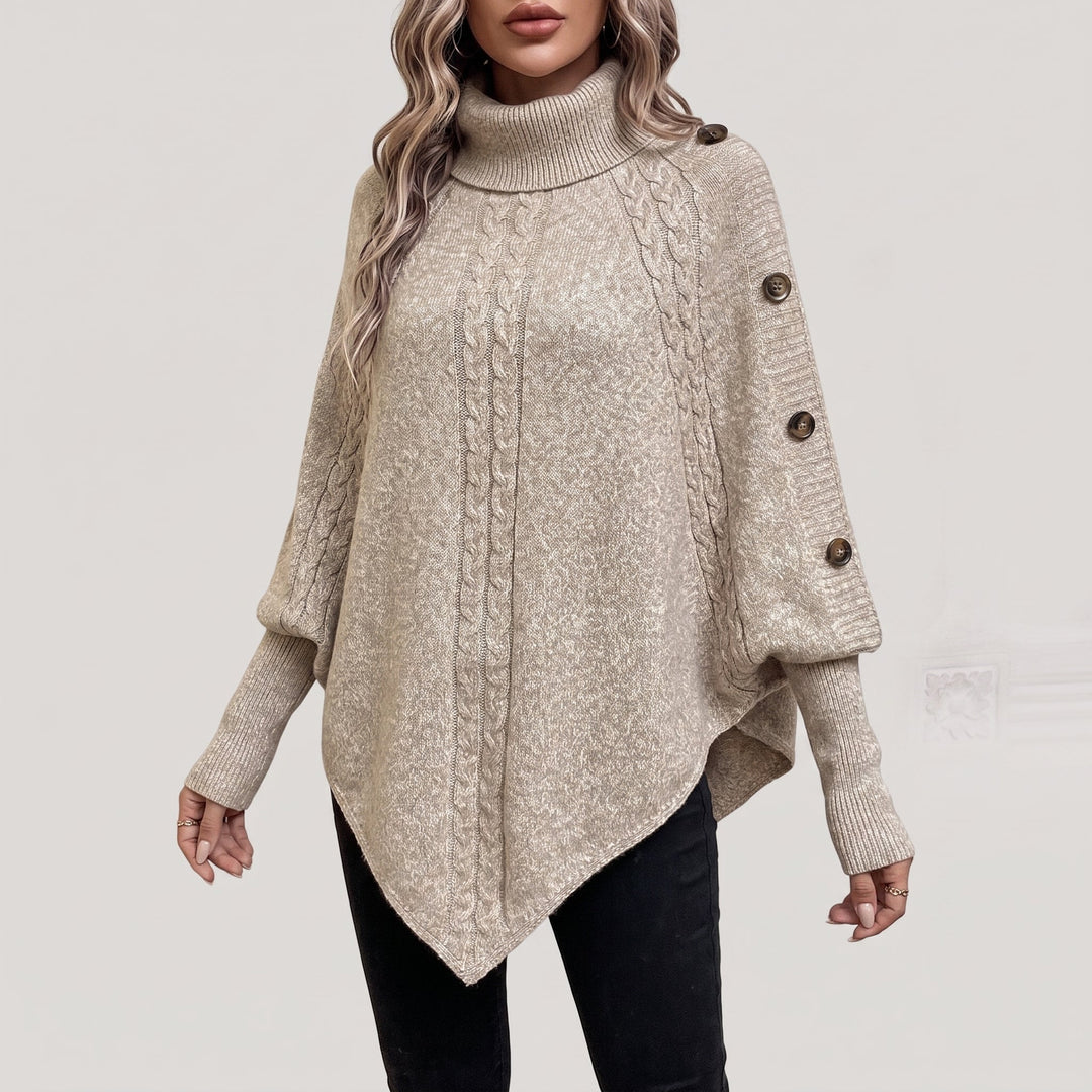 Andrea | Refined Oversized Cable Knit Turtleneck Sweater