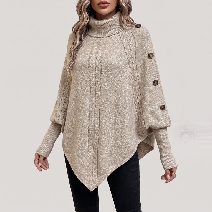 Andrea | Refined Oversized Cable Knit Turtleneck Sweater