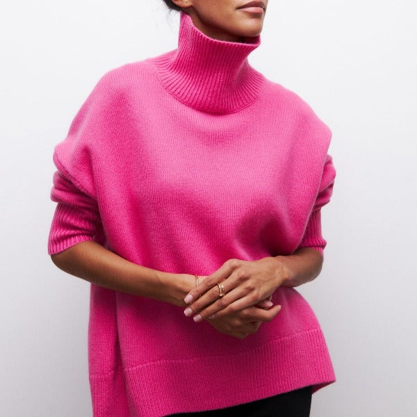 Andrea | Stylish Ribbed Turtleneck Sweater