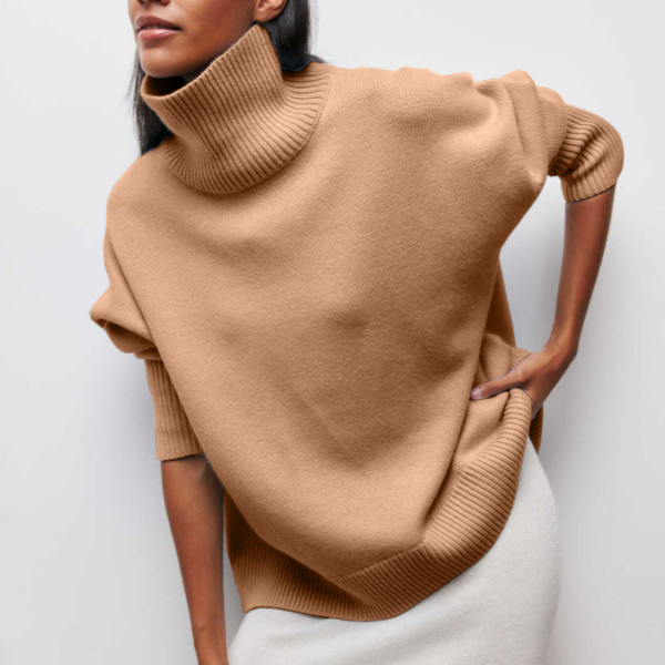 Andrea | Stylish Ribbed Turtleneck Sweater