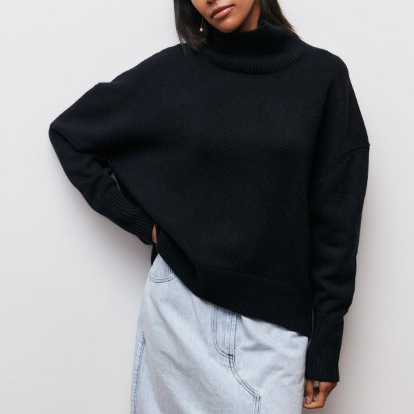 Andrea | Stylish Ribbed Turtleneck Sweater