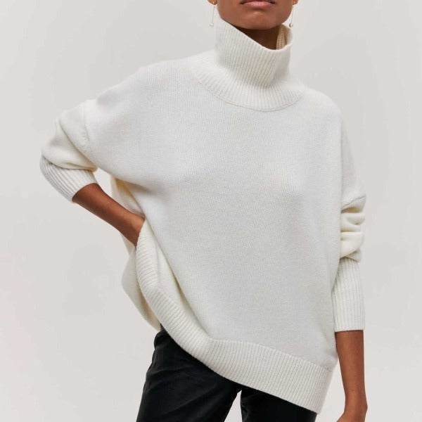 Andrea | Stylish Ribbed Turtleneck Sweater