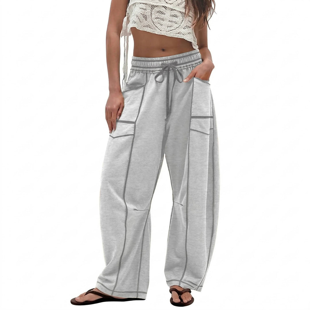 Angela | Stylish High Waist Wide Leg Sweatpants with Pockets