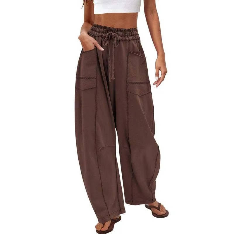 Angela | Stylish High Waist Wide Leg Sweatpants with Pockets