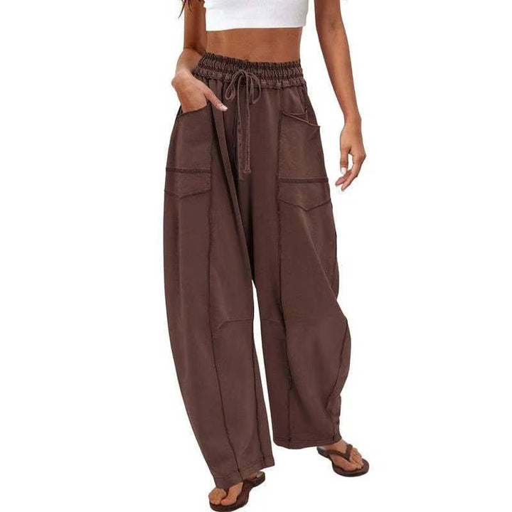 Angela | Stylish High Waist Wide Leg Sweatpants with Pockets