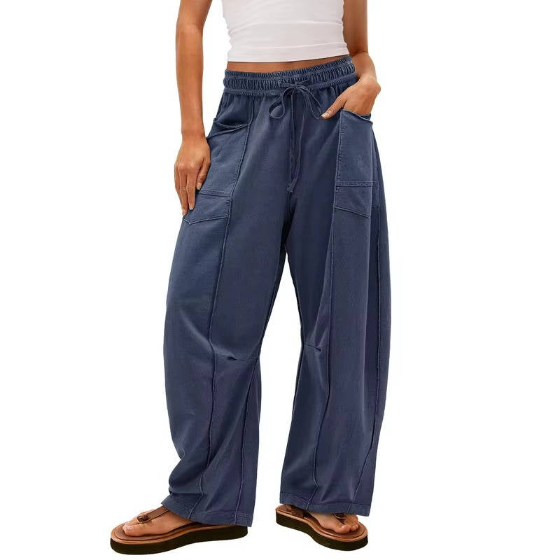Angela | Stylish High Waist Wide Leg Sweatpants with Pockets