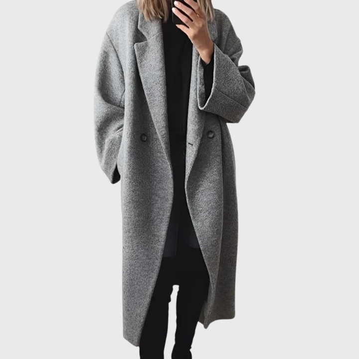 Anna | Chic Oversized Longline Camel Coat