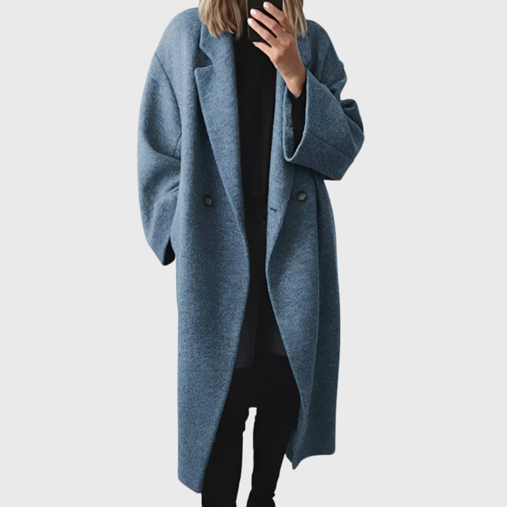 Anna | Chic Oversized Longline Camel Coat