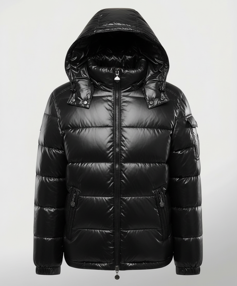 Anna | Cozy Hooded High-Shine Puffer Jacket