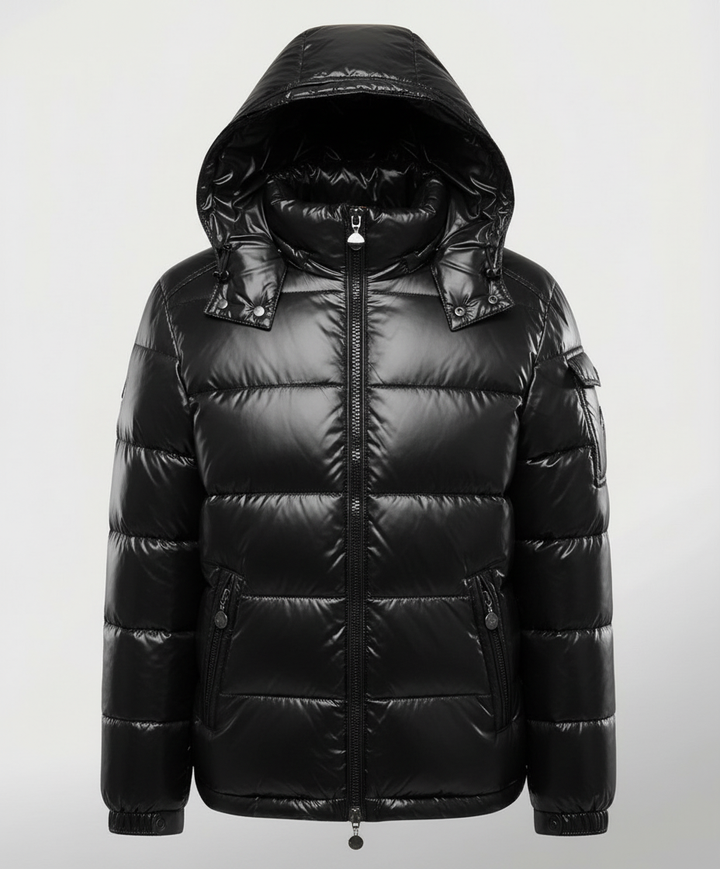 Anna | Cozy Hooded High-Shine Puffer Jacket