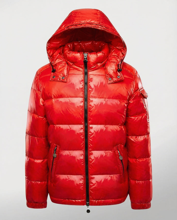 Anna | Cozy Hooded High-Shine Puffer Jacket