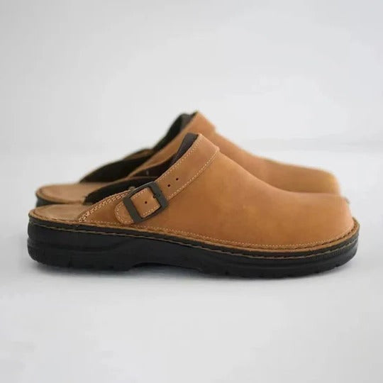 Anthony | Cozy Buckle Strap Clog Slippers