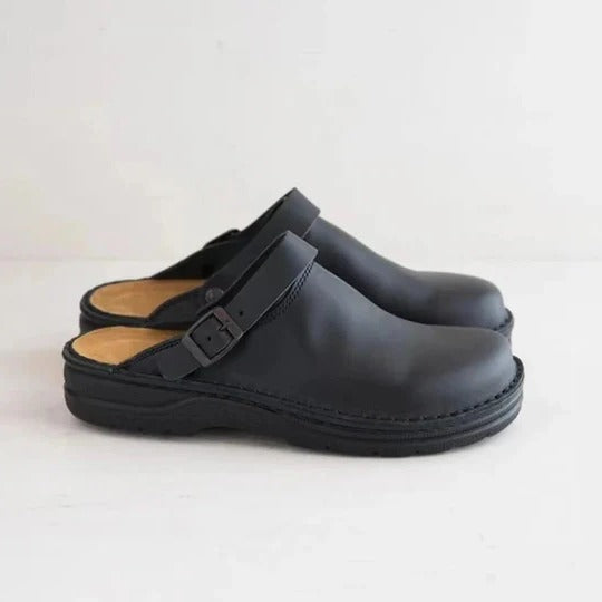 Anthony | Cozy Buckle Strap Clog Slippers
