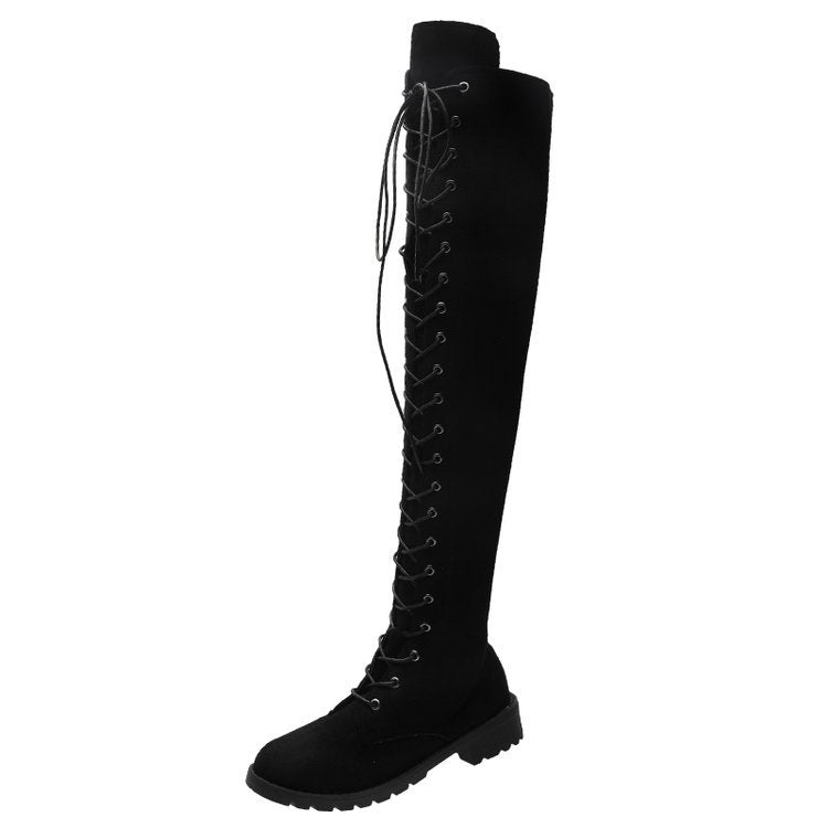 Ashley | Chic Lace-Up Over the Knee Thigh High Boots