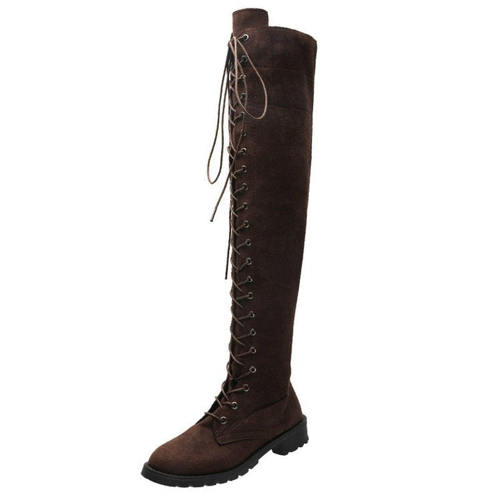 Ashley | Chic Lace-Up Over the Knee Thigh High Boots