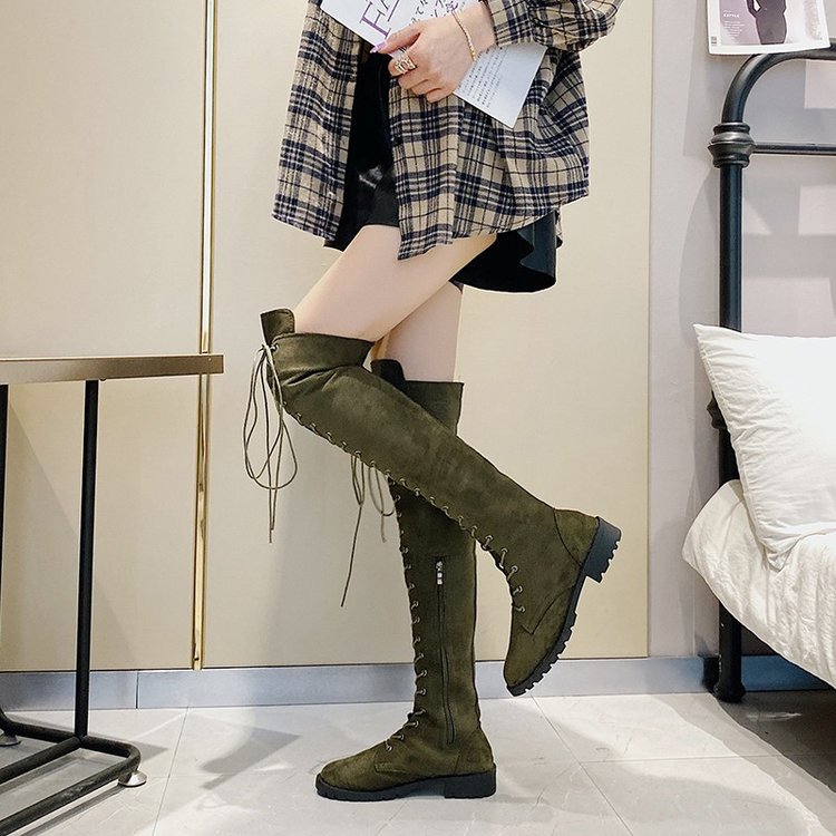 Ashley | Chic Lace-Up Over the Knee Thigh High Boots