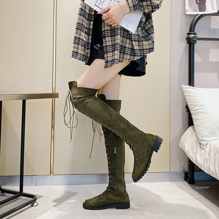 Ashley | Chic Lace-Up Over the Knee Thigh High Boots