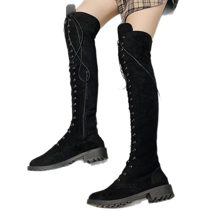 Ashley | Chic Lace-Up Over the Knee Thigh High Boots