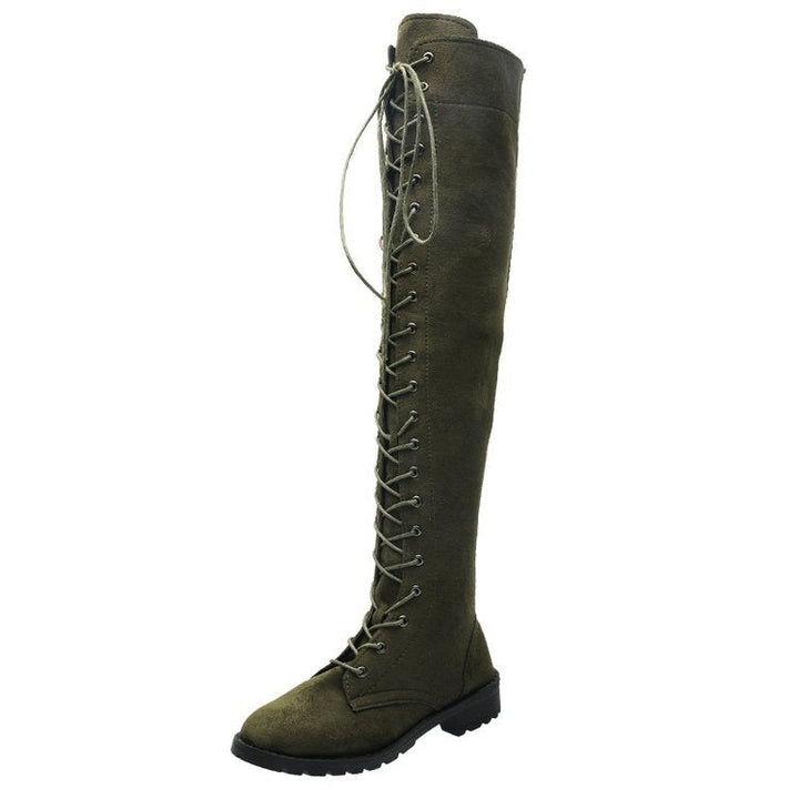 Ashley | Chic Lace-Up Over the Knee Thigh High Boots
