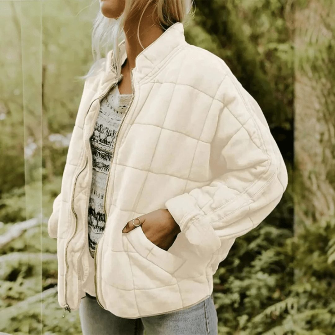 Ashley | Polished Oversized Quilted Zip-Up Puffer Jacket