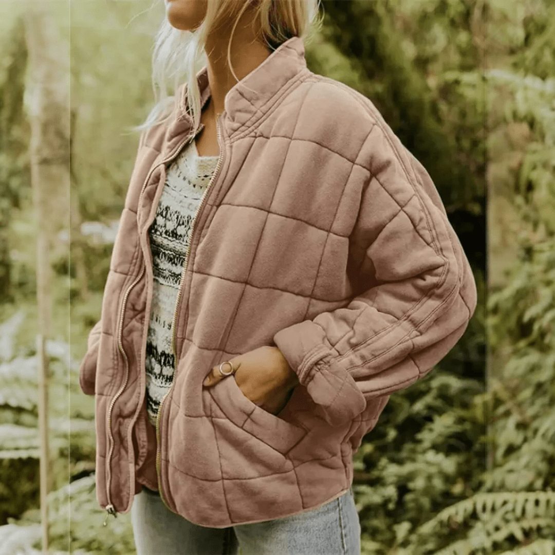 Ashley | Polished Oversized Quilted Zip-Up Puffer Jacket
