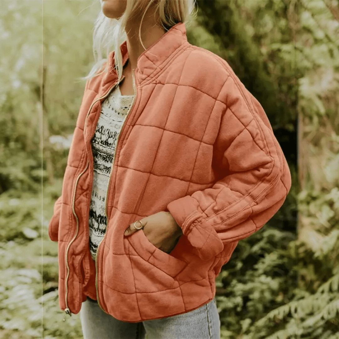 Ashley | Polished Oversized Quilted Zip-Up Puffer Jacket