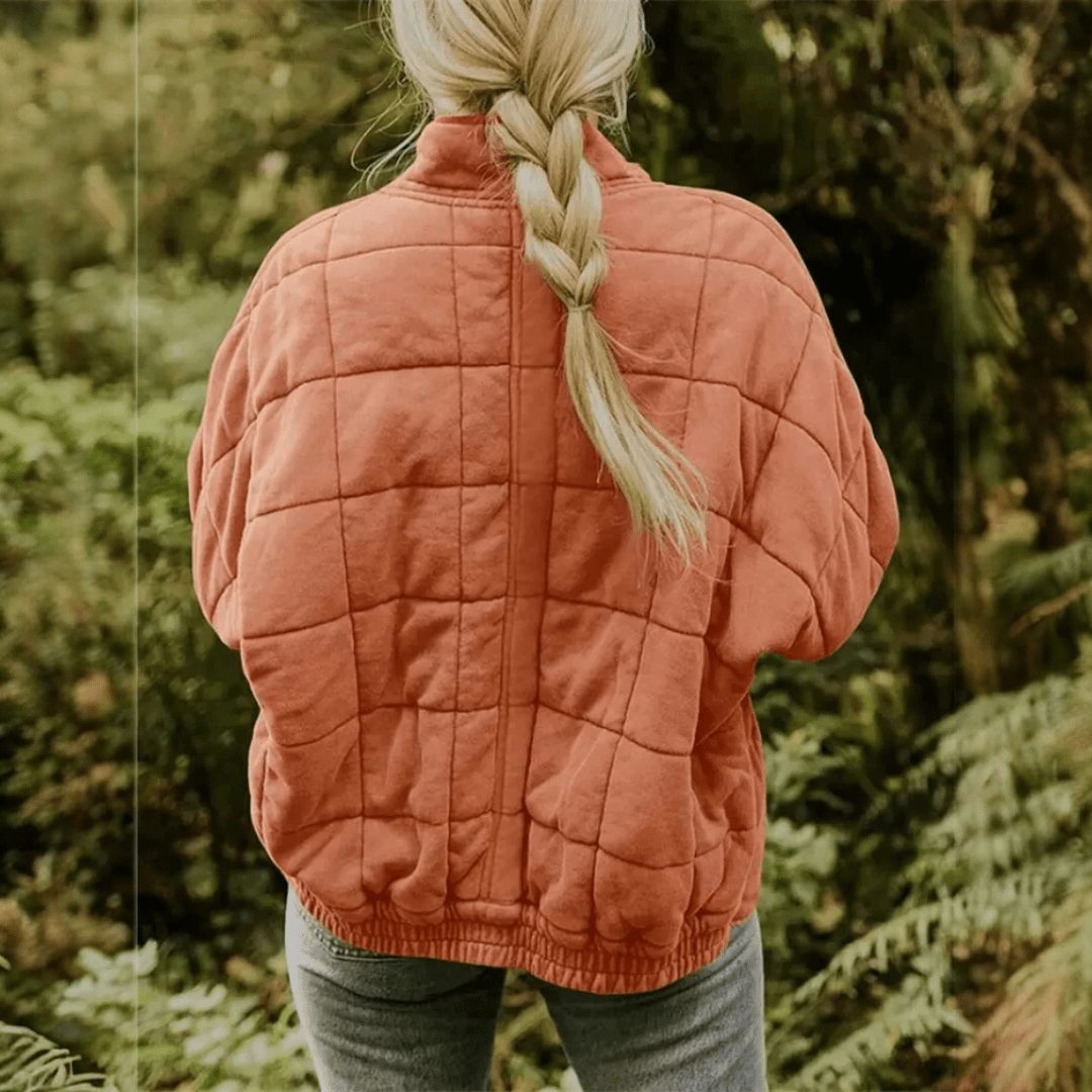 Ashley | Polished Oversized Quilted Zip-Up Puffer Jacket