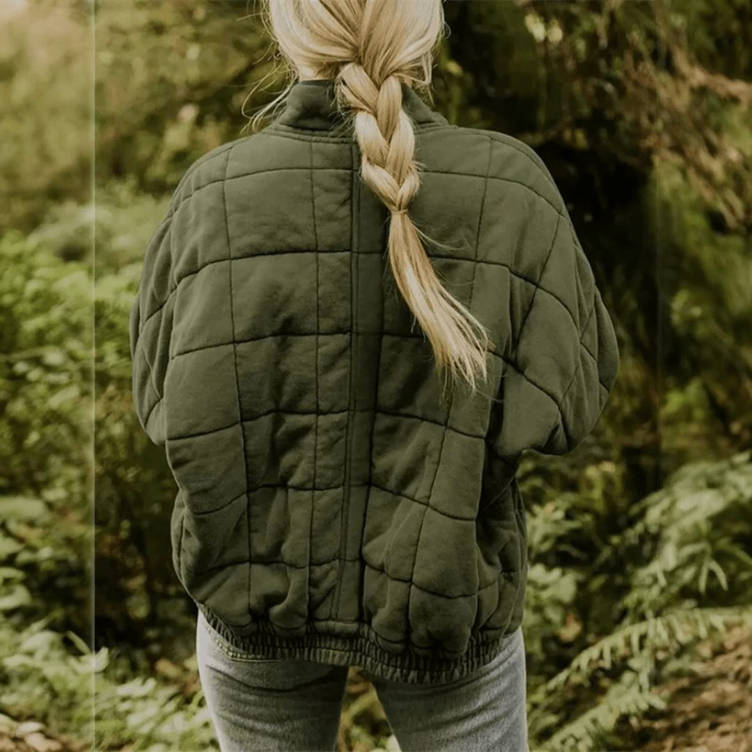 Ashley | Polished Oversized Quilted Zip-Up Puffer Jacket