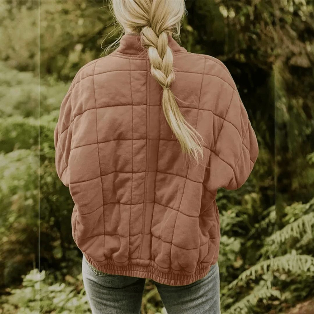 Ashley | Polished Oversized Quilted Zip-Up Puffer Jacket