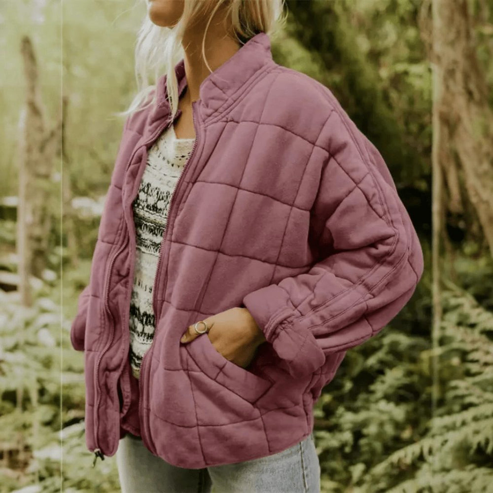 Ashley | Polished Oversized Quilted Zip-Up Puffer Jacket