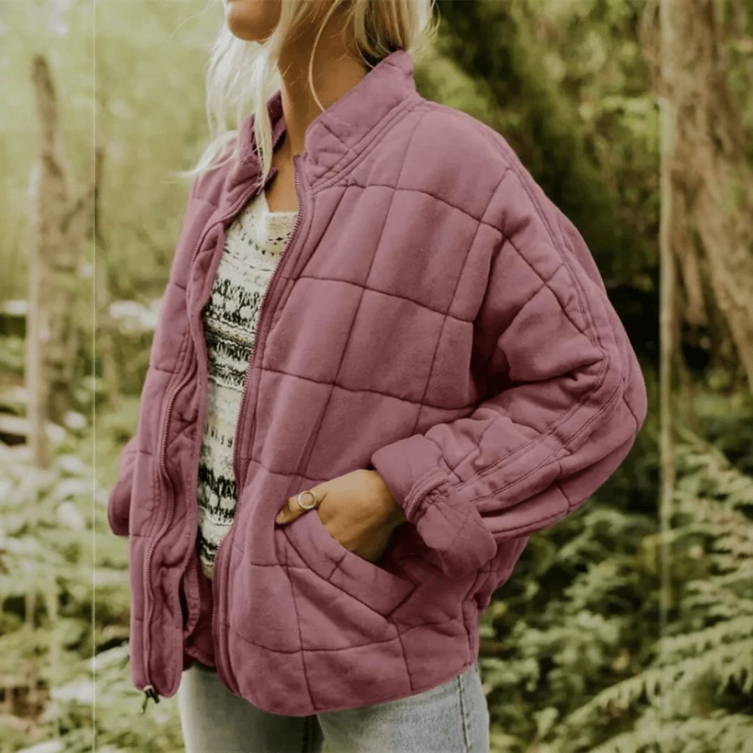 Ashley | Polished Oversized Quilted Zip-Up Puffer Jacket
