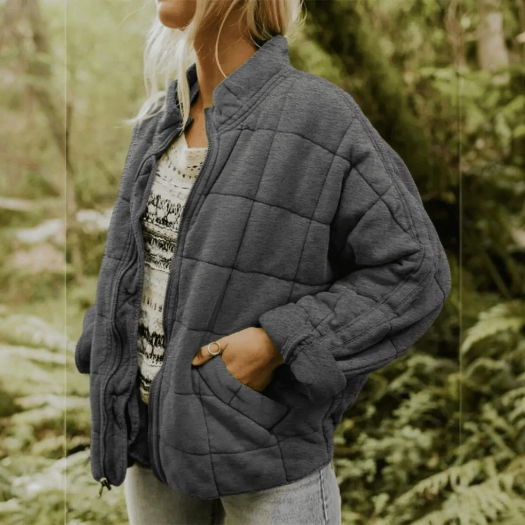 Ashley | Polished Oversized Quilted Zip-Up Puffer Jacket