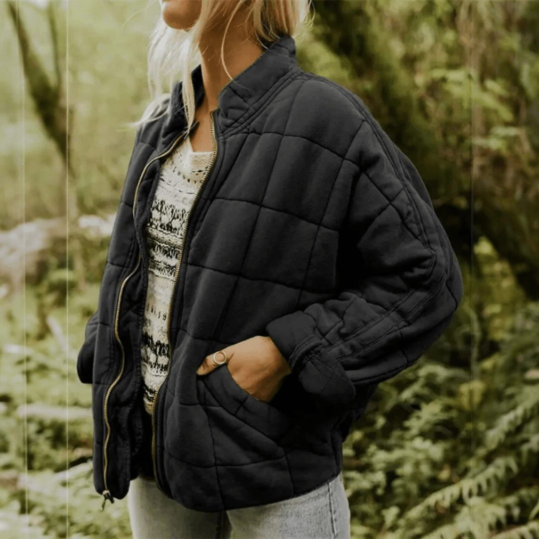 Ashley | Polished Oversized Quilted Zip-Up Puffer Jacket